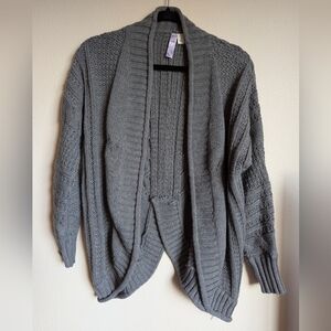 Alya Gray Open Cardigan Size S